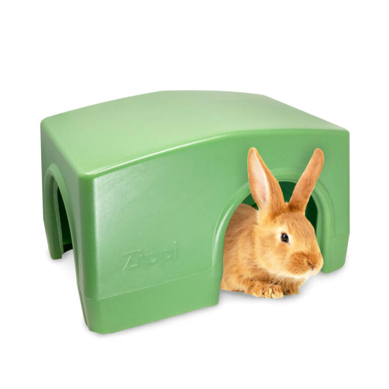 Zippi kanin shelter - grøn | til kaningård