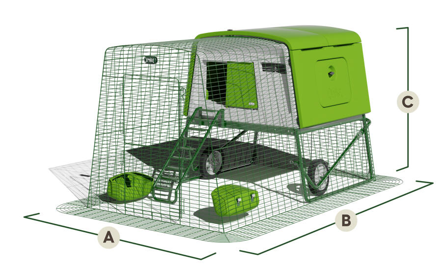 Eglu Cube med 2 m løbemål uk & eu