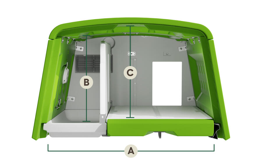 Eglu Cube indvendige mål