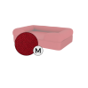 Omlet memory foam bolster hundeseng medium i merlot rød