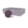 Omlet memory foam bolster hundeseng large i plum purple