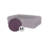 Omlet memory foam bolster hundeseng medium i plum purple