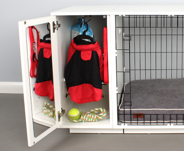 Det smarte garderobeskab holder orden i alle dine hunds ting samtidig med, at de er let tilgængelige