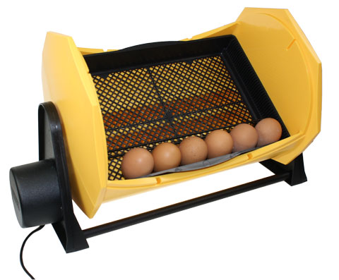Bemærk: æggene placeres med den afrundede ende opad.