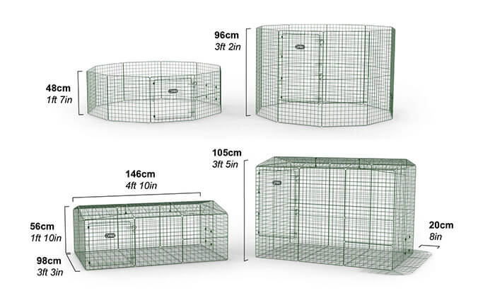 Zippi Rabbit Runs and Playpens dimensions